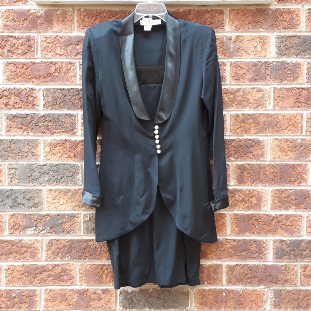 Vittoria Virini Black Dress and Jacket Combo